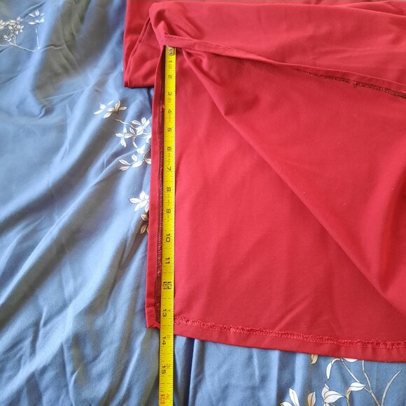 ZARA Basic Women's Long Sleeve Sheath Maxi Dress w Slit - Burgundy Red, Size XS - Picture 8 of 16